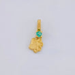 Dije Huella Esmeralda 3 Pts 0.2 g / 1.1 cm Oro Amarillo 18K