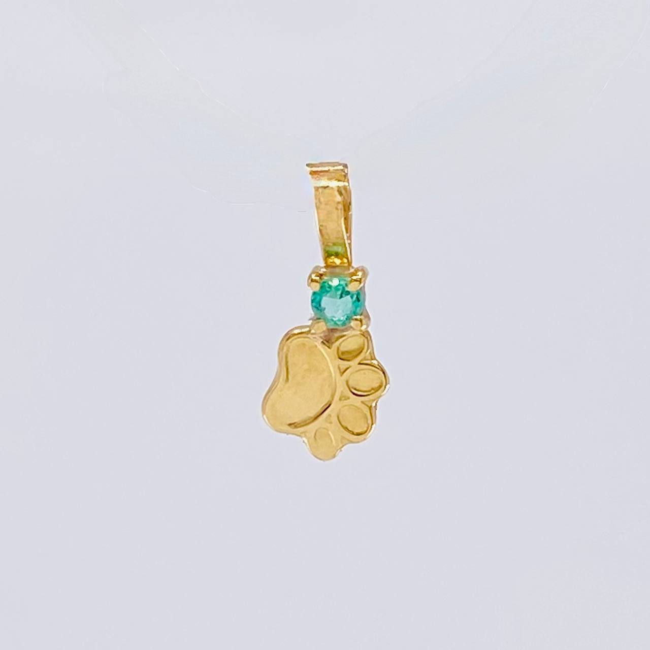 Dije Huella Esmeralda 3 Pts 0.2 g / 1.1 cm Oro Amarillo 18K