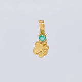 Dije Huella Esmeralda 3 Pts 0.2 g / 1.1 cm Oro Amarillo 18K