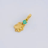 Dije Huella Esmeralda 3 Pts 0.2 g / 1.1 cm Oro Amarillo 18K