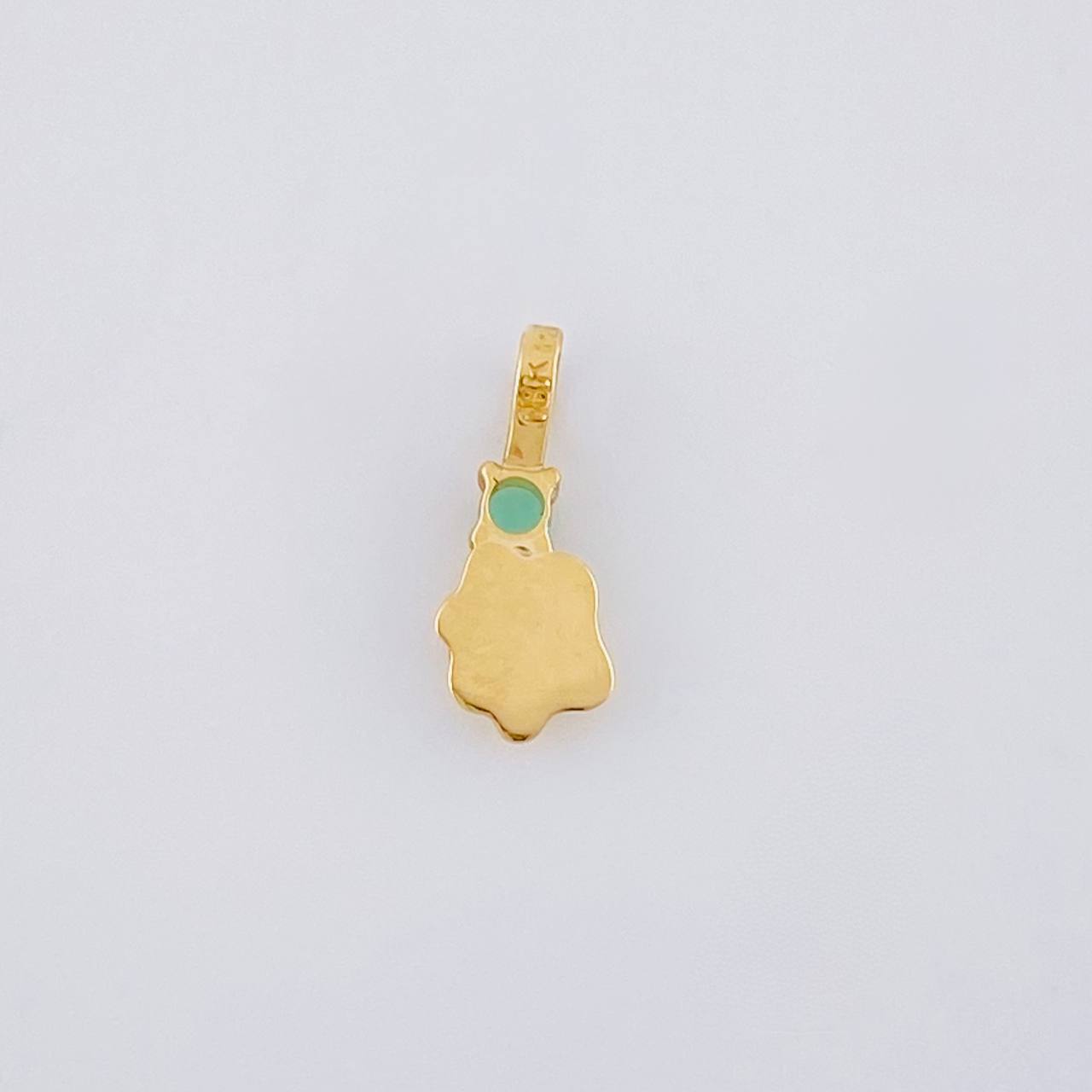 Dije Huella Esmeralda 3 Pts 0.2 g / 1.1 cm Oro Amarillo 18K