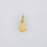 Dije Huella Esmeralda 3 Pts 0.2 g / 1.1 cm Oro Amarillo 18K