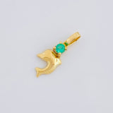 Dije Delfín Esmeralda 3 Pts 0.2 g / 1.2 cm Oro Amarillo 18K