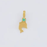 Dije Delfín Esmeralda 3 Pts 0.2 g / 1.2 cm Oro Amarillo 18K