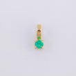 Dije Cuatro Garras Esmeralda 6 Pts 0.15 g / 0.7 cm Oro Amarillo 18K