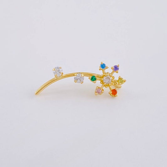 Piercing Flor 1.1 g / 2.1 cm Oro Amarillo 18K