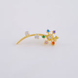 Piercing Flor 1.1 g / 2.1 cm Oro Amarillo 18K