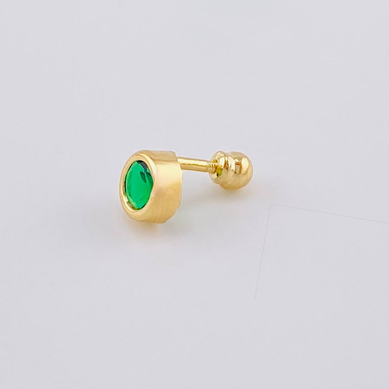 Piercing Cetro Circular Liso 0.4 g / 1 cm Oro Amarillo 18K