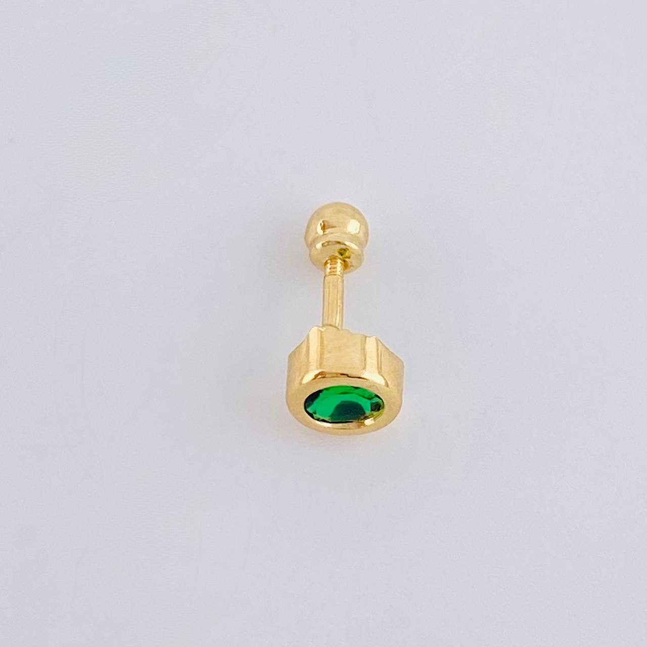 Piercing Cetro Circular Liso 0.4 g / 1 cm Oro Amarillo 18K