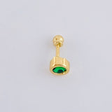 Piercing Cetro Circular Liso 0.45 g / 1 cm Oro Amarillo 18K