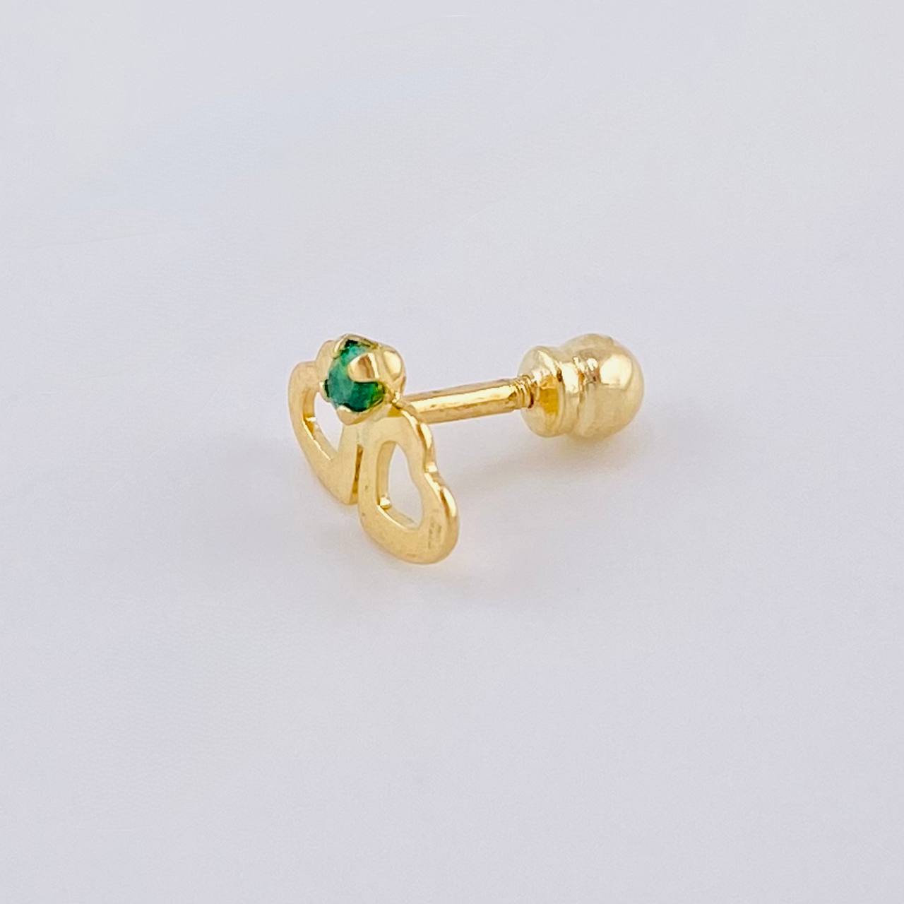 Piercing Chispa Duo Corazones 0.4 g / 1 cm Oro Amarillo 18K