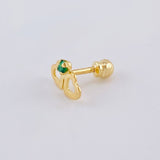 Piercing Chispa Duo Corazones 0.4 g / 1 cm Oro Amarillo 18K