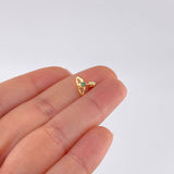 Piercing Chispa Duo Corazones 0.4 g / 1 cm Oro Amarillo 18K