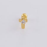 Piercing Chispa Cruz 0.35 g / 1 cm Oro Amarillo 18K