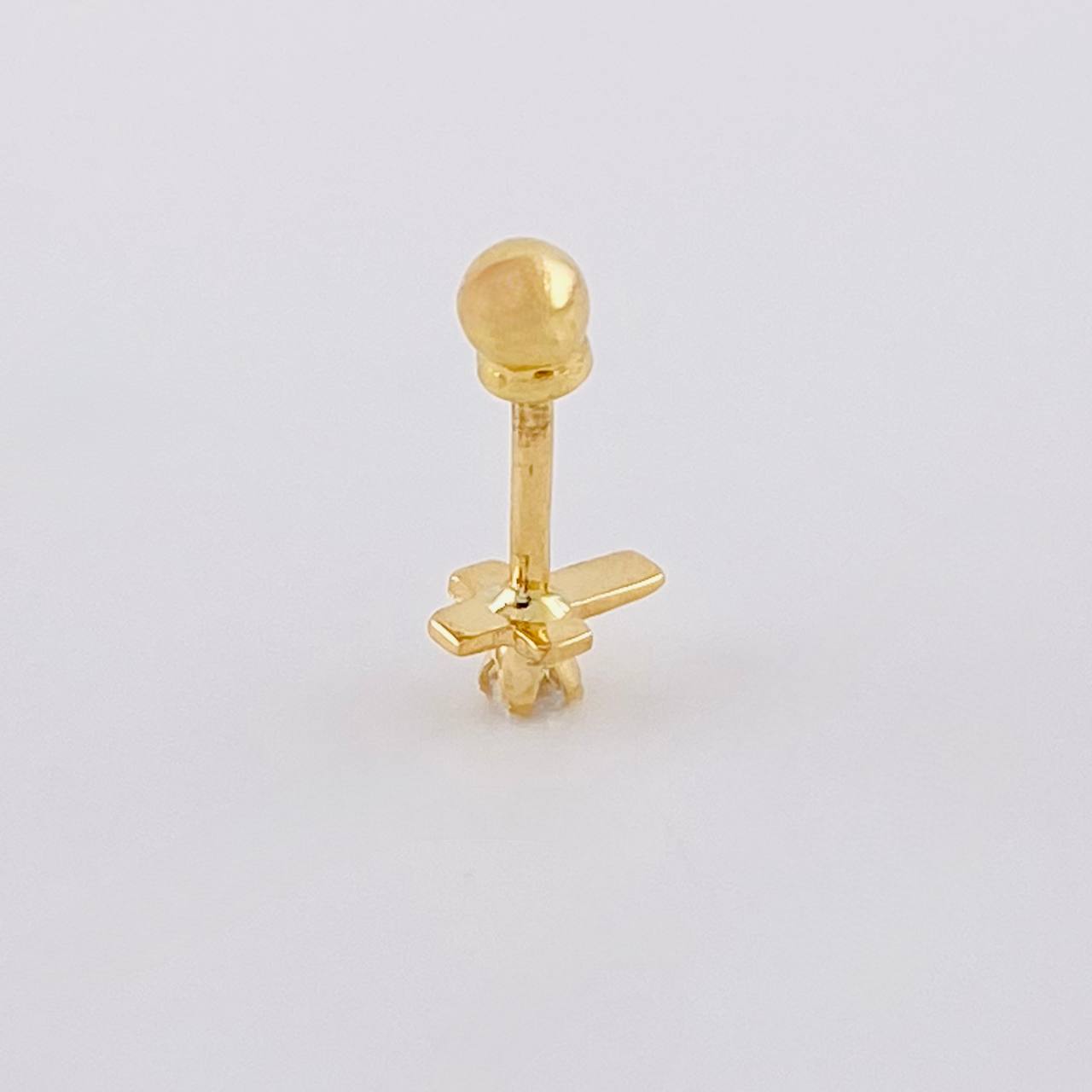 Piercing Chispa Cruz 0.35 g / 1 cm Oro Amarillo 18K