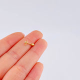 Piercing Chispa Cruz 0.35 g / 1 cm Oro Amarillo 18K
