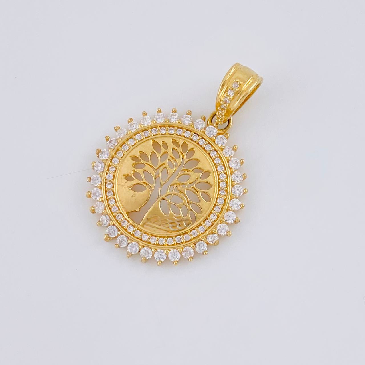 Dije Dije Medalla Arbol De La Vida 4.95 g / 3.4 cm Oro Amarillo 18K