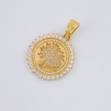 Dije Dije Medalla Arbol De La Vida 4.95 g / 3.4 cm Oro Amarillo 18K