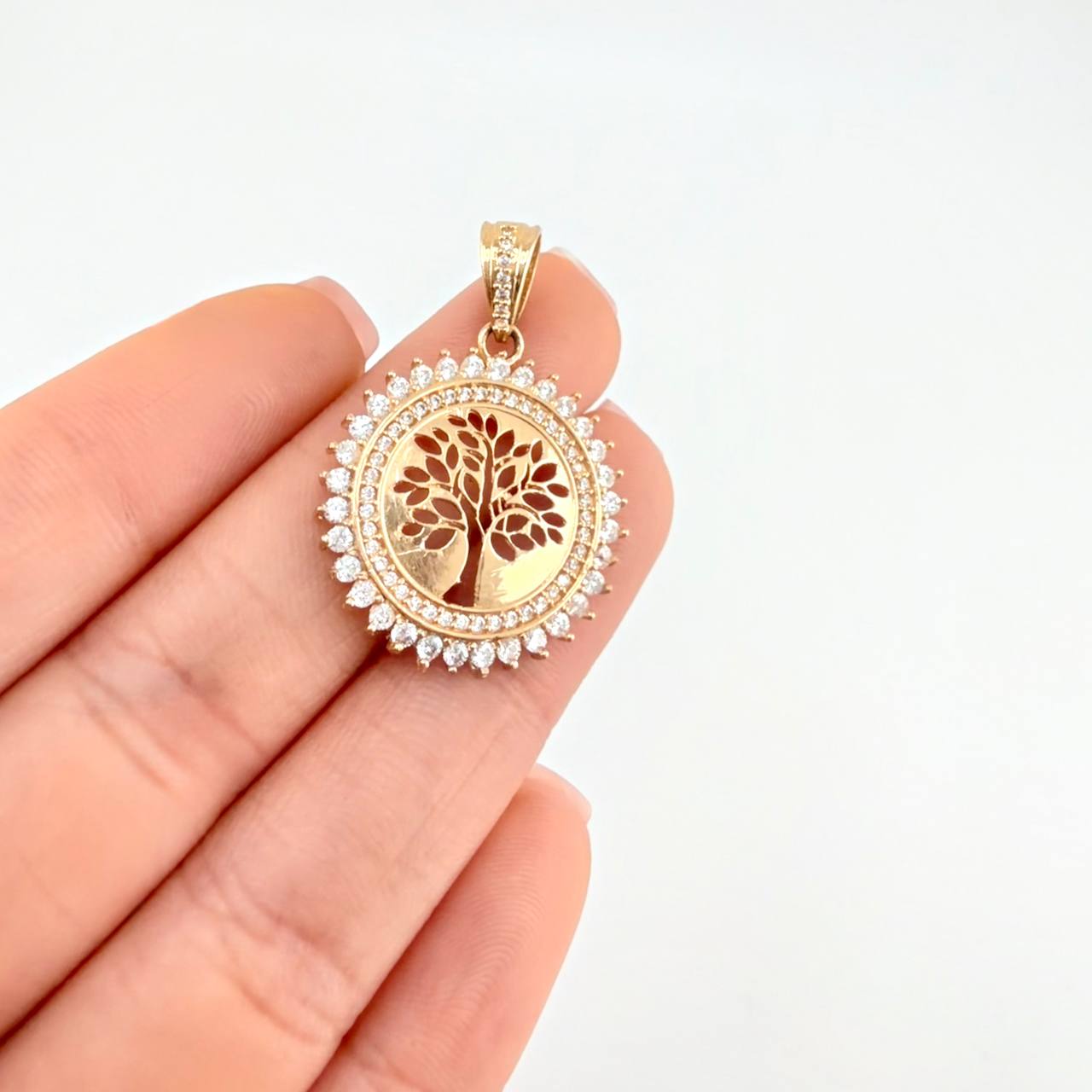 Dije Dije Medalla Arbol De La Vida 4.95 g / 3.4 cm Oro Amarillo 18K