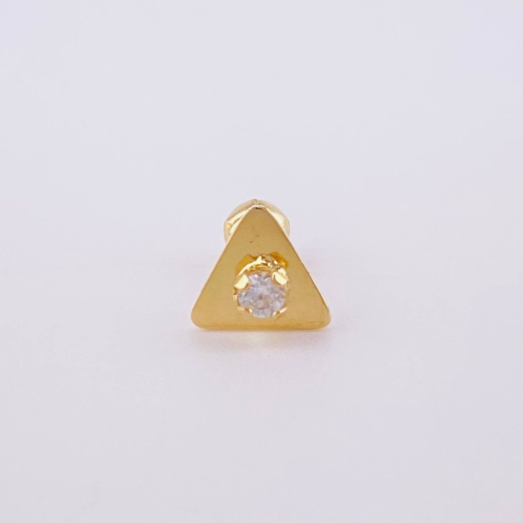 Piercing Chispa Triangulo 0.4 g / 0.9 cm Oro Amarillo 18K