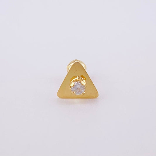 Piercing Chispa Triangulo 0.4 g / 0.9 cm Oro Amarillo 18K