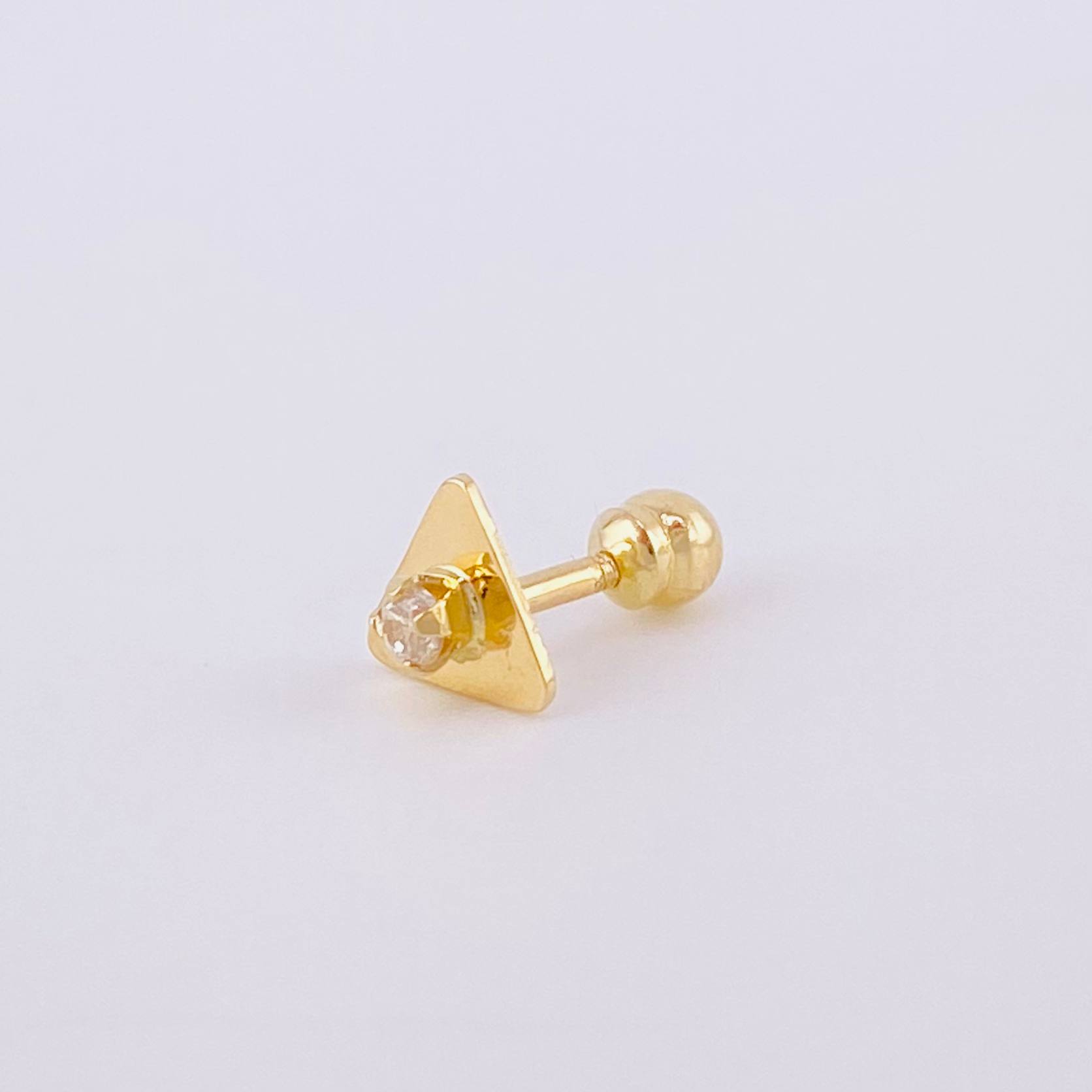Piercing Chispa Triangulo 0.4 g / 1 cm Oro Amarillo 18K