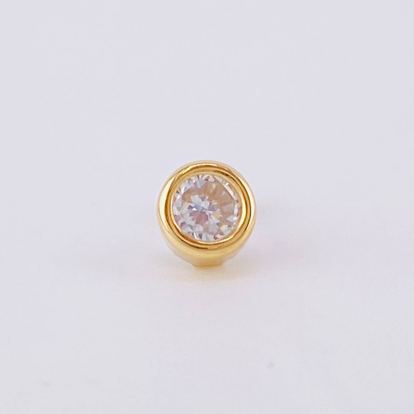 Piercing Cetro Circular Liso 0.5 g / 1 cm Oro Amarillo 18K