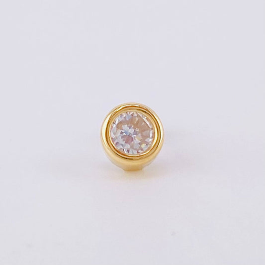 Piercing Cetro Circular Liso 0.5 g / 1 cm Oro Amarillo 18K