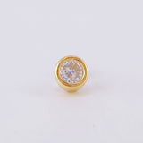 Piercing Cetro Circular Liso 0.5 g / 1 cm Oro Amarillo 18K