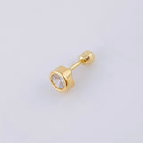 Piercing Cetro Circular Liso 0.5 g / 1 cm Oro Amarillo 18K