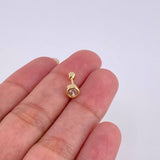 Piercing Cetro Circular Liso 0.5 g / 1 cm Oro Amarillo 18K