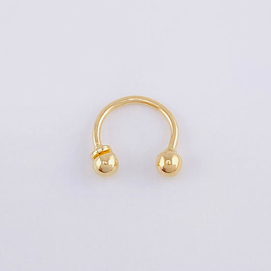 Piercing U 0.4g / 1cm Oro Amarillo 18K