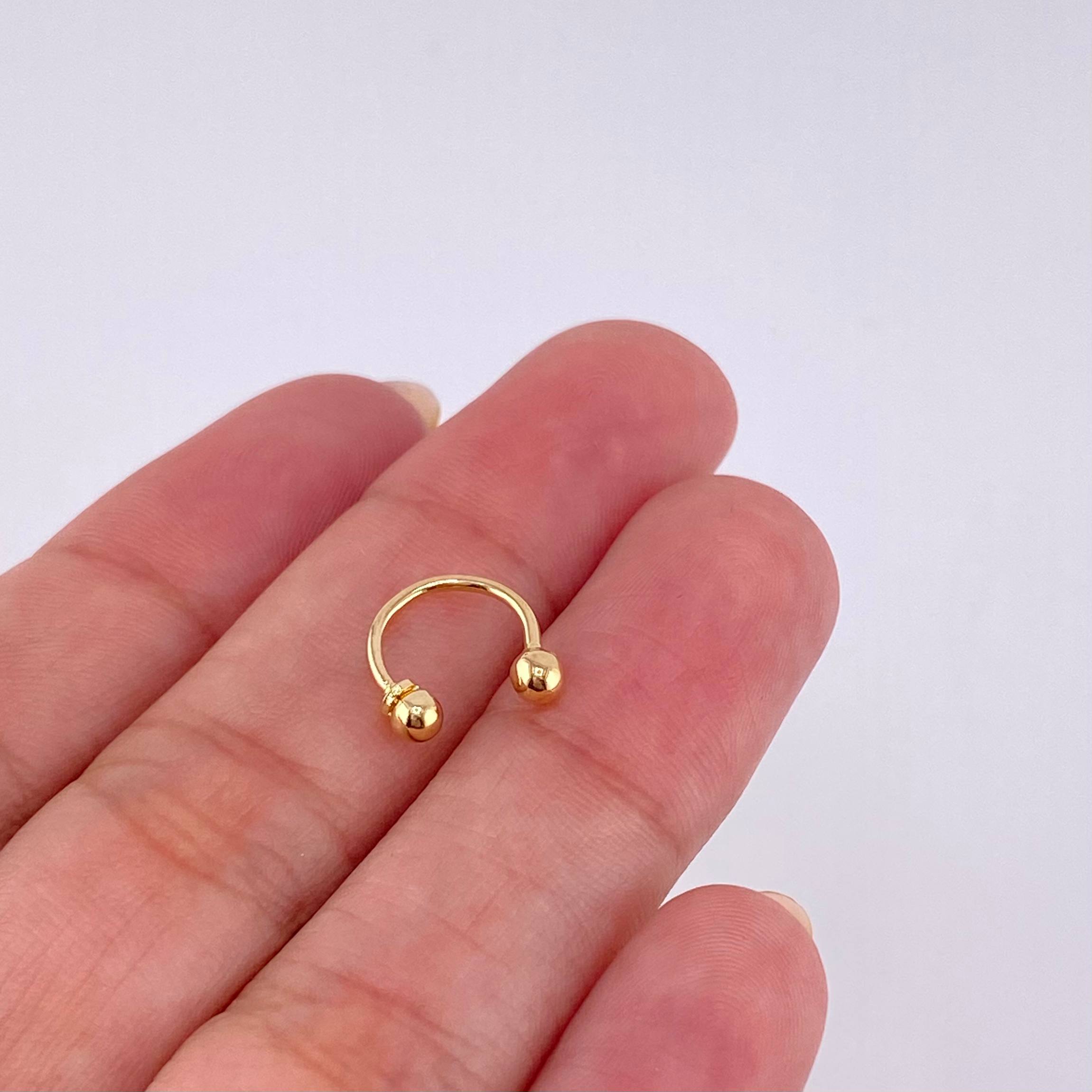 Piercing U 0.4g / 1cm Oro Amarillo 18K