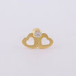 Piercing Chispa Duo Corazones 0.4 g / 1 cm Oro Amarillo 18K