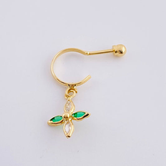Piercing Flor 0.8 g / 1.9 cm Oro Amarillo 18K