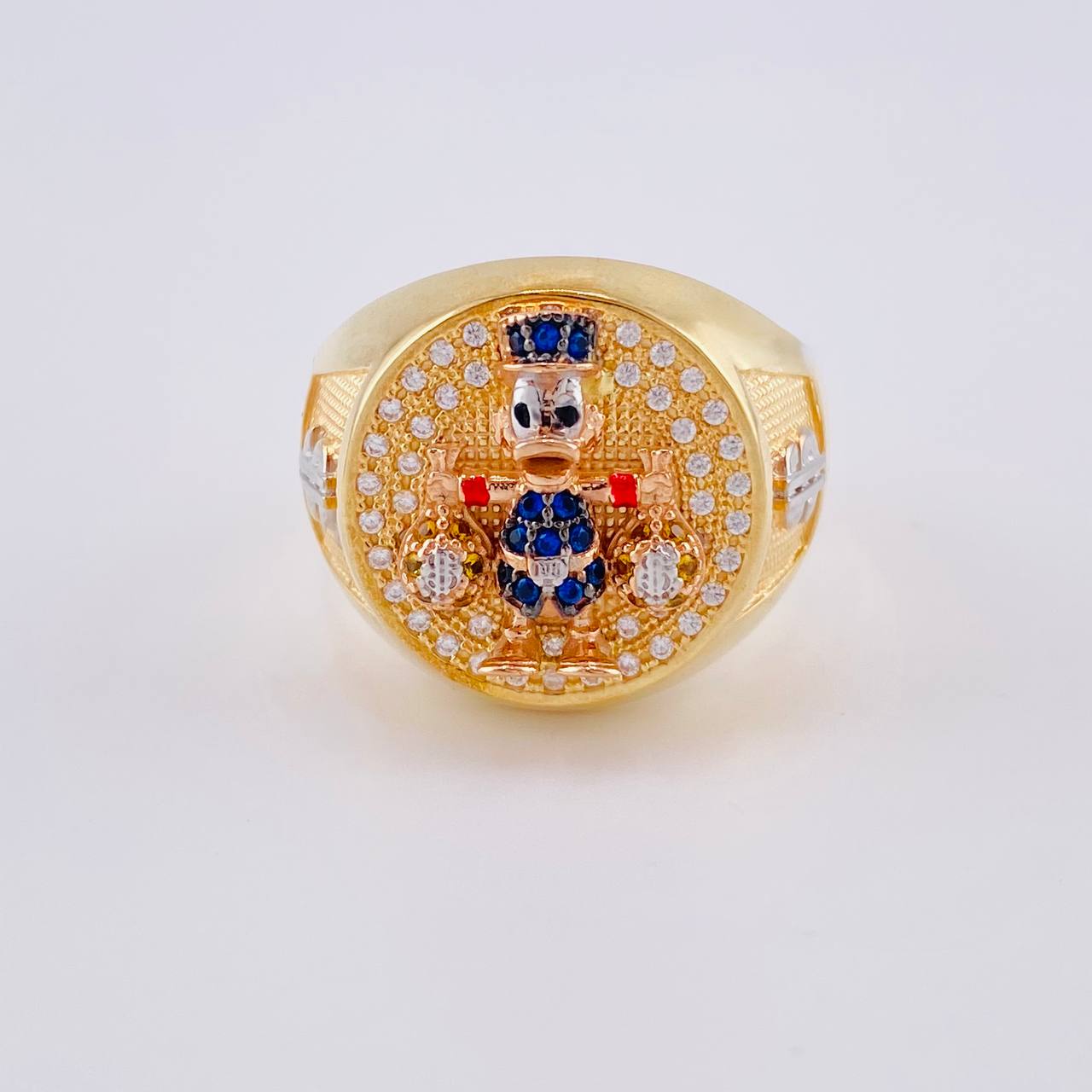 Anillo Pato Bolsa De Dinero 10 g / T10 1/2 Tres Oros 18K