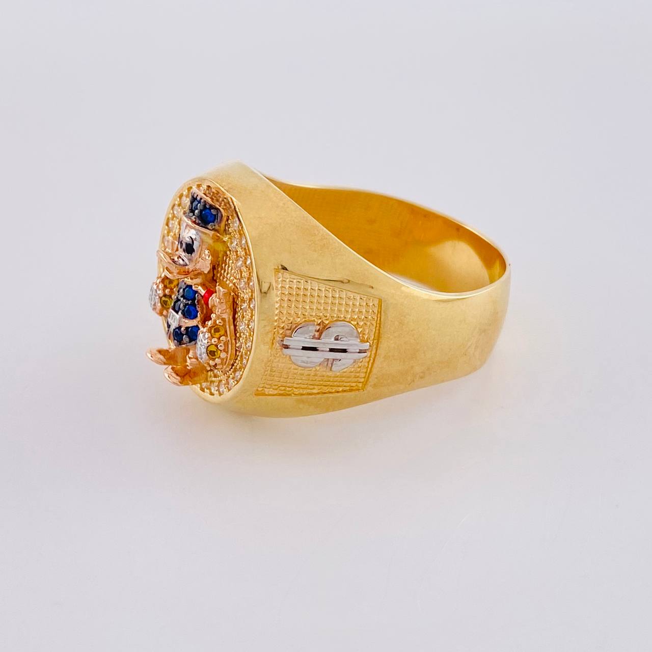 Anillo Pato Bolsa De Dinero 10 g / T10 1/2 Tres Oros 18K