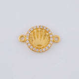 Herraje Circulo Corona 1 g / 1.5 cm Oro Amarillo 18K