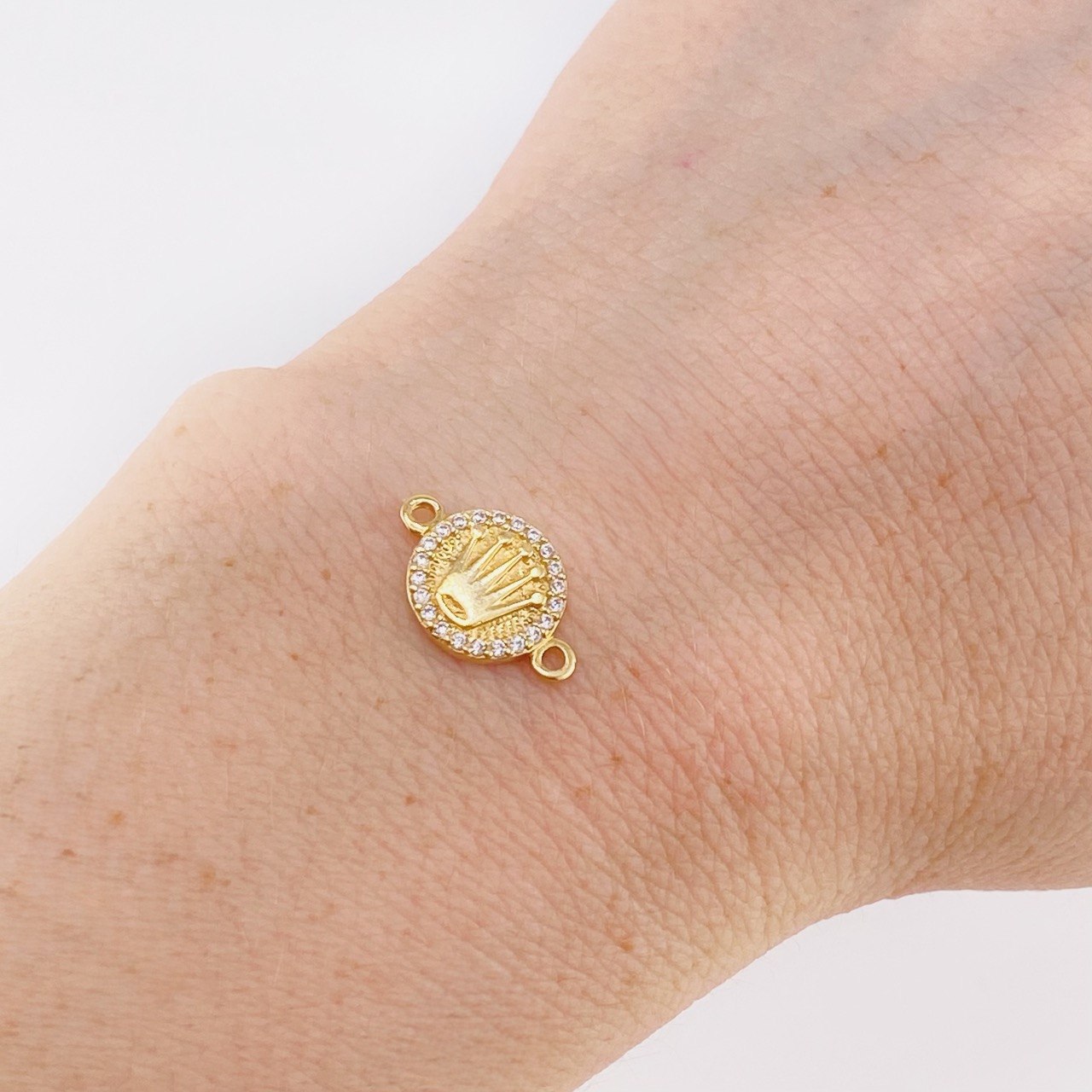Herraje Circulo Corona 1 g / 1.5 cm Oro Amarillo 18K