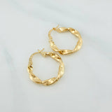 Candongas Entorchadas Tornillo 1.95 g / 2.2 cm Oro Amarillo 18K