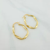 Candongas Asby Ovaladas 1.8 g / 2.7 cm Oro Amarillo 18K