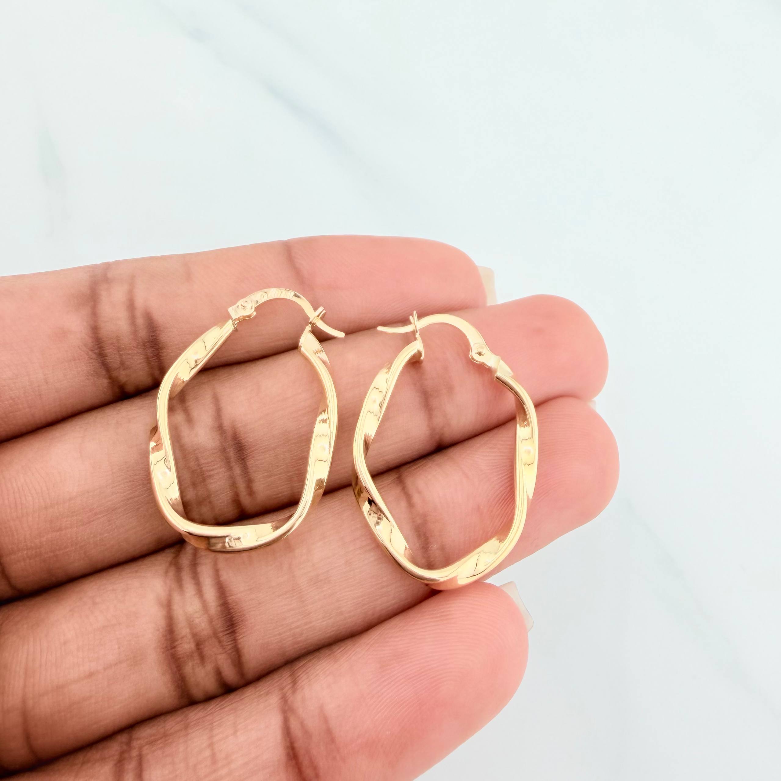 Candongas Asby Ovaladas 1.8 g / 2.7 cm Oro Amarillo 18K