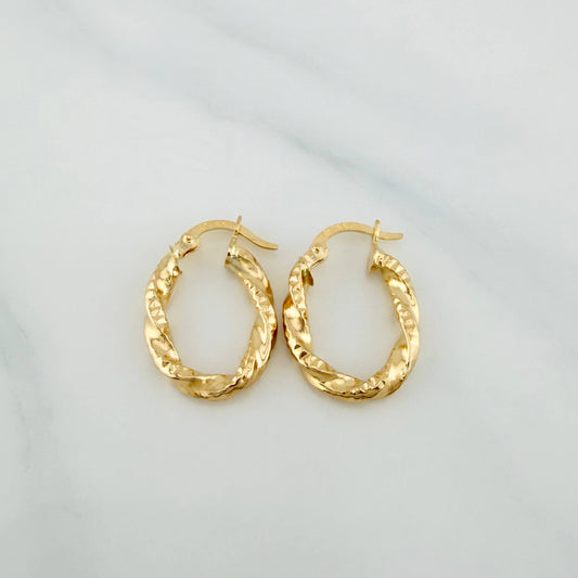 Candongas Mary Ovaladas 1.6 g / 2 cm Oro Amarillo 18K