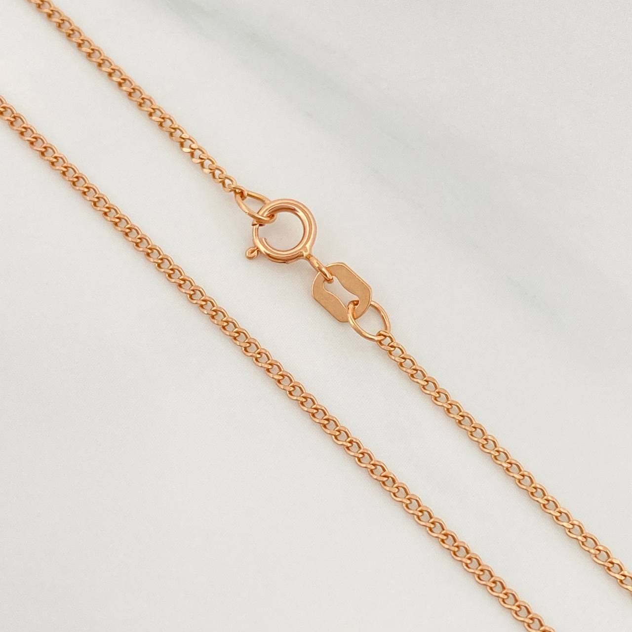 Cadena Cubana 1.4 g / 59 cm / 1.2 mm Oro Rosa 18K