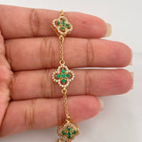 Pulso Trebol Aro Seguido 9.75 g / 19 cm / 1.5 mm Oro Amarillo 18K