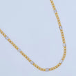 Cadena Figaro 3.1gr / 60cm / Dos Oros Amarillo Blanco +1 18K &