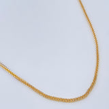 Cadena Franco 2.15gr / 45cm / Dos Oros Amarillo Blanco +3 18K &