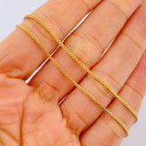 Cadena Franco 2.15gr / 45cm / Dos Oros Amarillo Blanco +3 18K &
