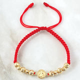 Pulsera Roja Herraje San Benito 1.7gr / Oro Amarillo 18K ©