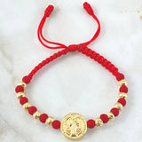 Pulsera Roja Herraje San Benito 2.4gr / Oro Amarillo 18K ©
